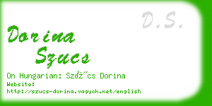 dorina szucs business card